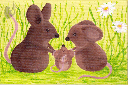 kunst kaart muizenfamilie